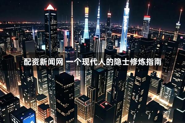 配资新闻网 一个现代人的隐士修炼指南